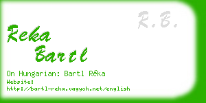 reka bartl business card