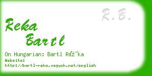 reka bartl business card